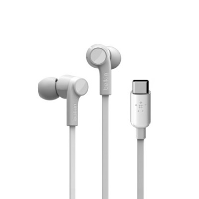 Belkin ROCKSTAR Auriculares Alambrico Dentro de oido Llamadas Musica USB Tipo C Blanco