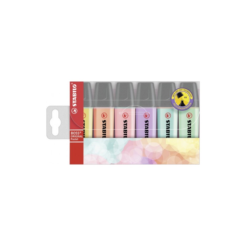 840-ESTUCHE 6 MARCADORES FLUORESCENTE BOSS PASTEL TRAZO 2/5MM. SURTIDO STABILO 70/6-2 840-ESTUCHE 6 MARCADORES FLUORESCENTE BOSS PASTEL TRAZO 2/5MM. SURTIDO STABILO 70/6-2