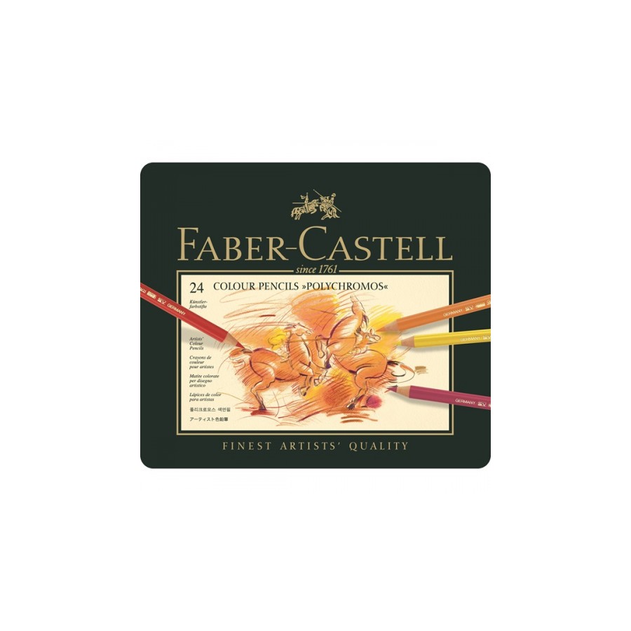 8441-ESTUCHE DE METAL POLYCHROMOS CON 24 LAPICES DE COLORES SURTIDOS FABER CASTELL 110024 8441-ESTUCHE DE METAL POLYCHROMOS CON 24 LAPICES DE COLORES SURTIDOS FABER CASTELL 110024