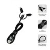 8486-SUBBLIM CARGADOR USB DE VIAJE/PARED 2xUSB (2.4A) + CABLE 3EN1 BLACK Negro Interior