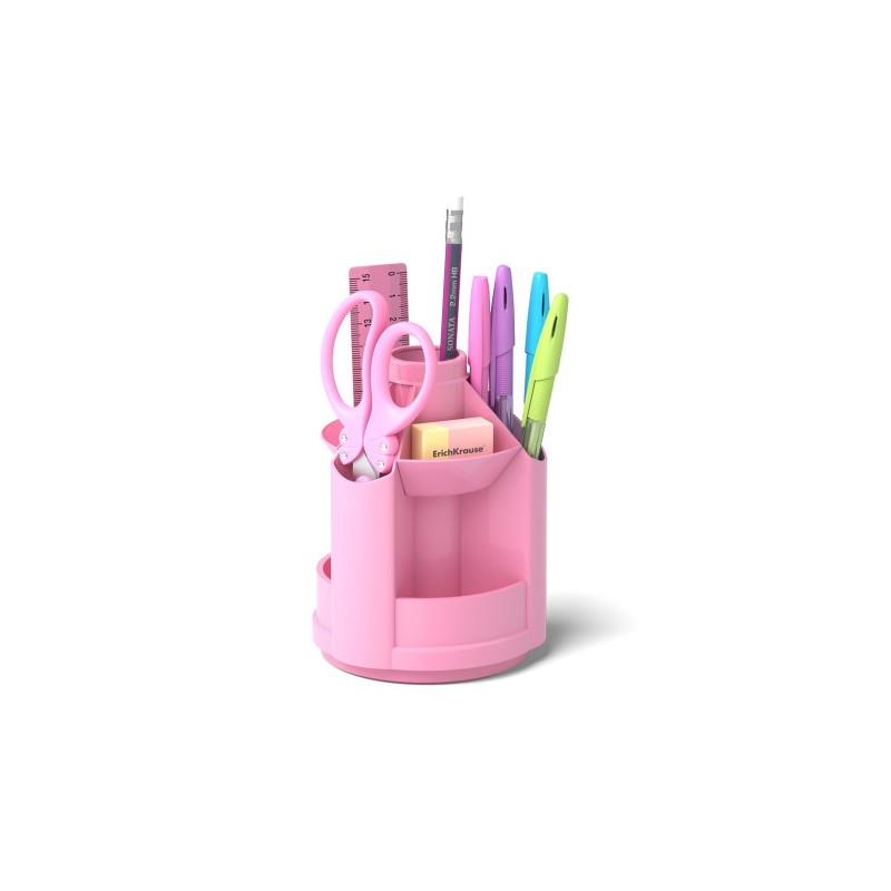 8588-ErichKrause Mini Desk porta lapices Plastico Rosa
