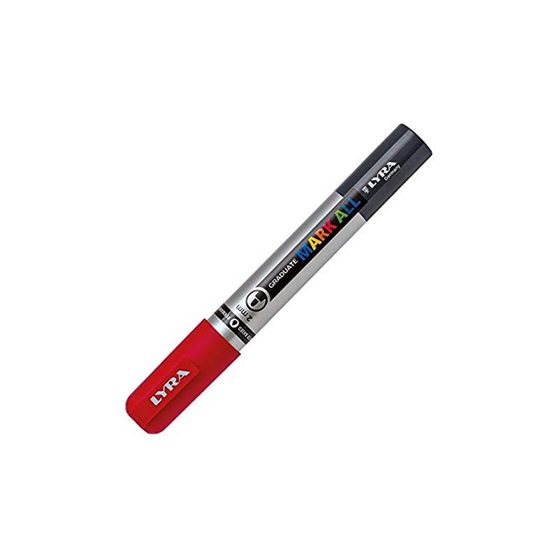 8857-MARCADOR PERMANENTE MARK ALL ROJO 2 MM LYRA GROOVE L6820018