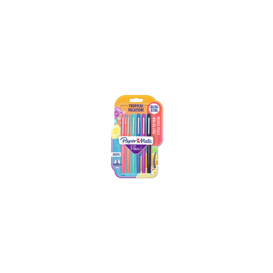 8875-FLAIR M. TROPICAL VACATION BL6 PAPER MATE 2028906 8875-FLAIR M. TROPICAL VACATION BL6 PAPER MATE 2028906