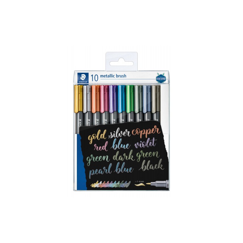 8889-METALLIC BRUSH, ESTUCHE 10 COLORES STAEDTLER 8321 TB10