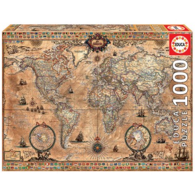 Educa Antique World Map Puzzle rompecabezas 1000 piezas