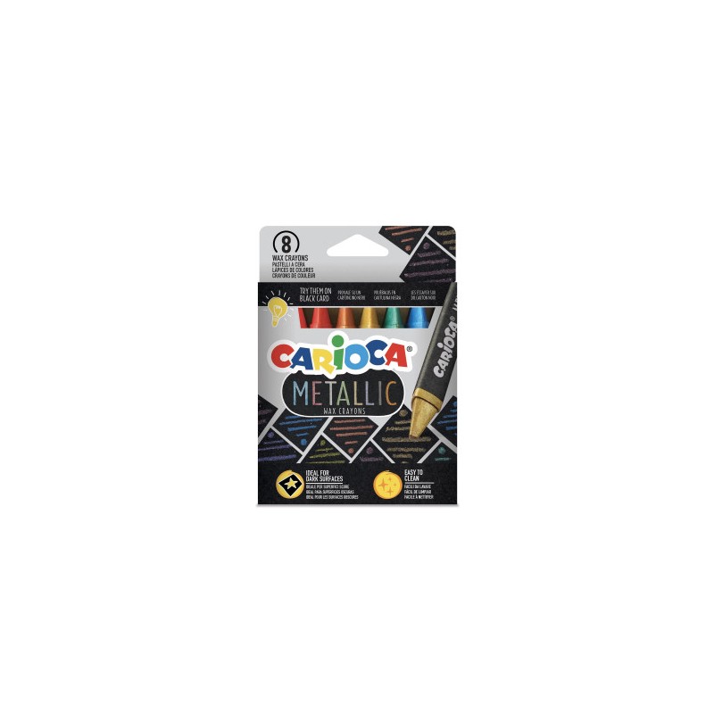8970-Carioca Ceras Maxi Wax Metallic - 8 Uds 8970-Carioca Ceras Maxi Wax Metallic - 8 Uds