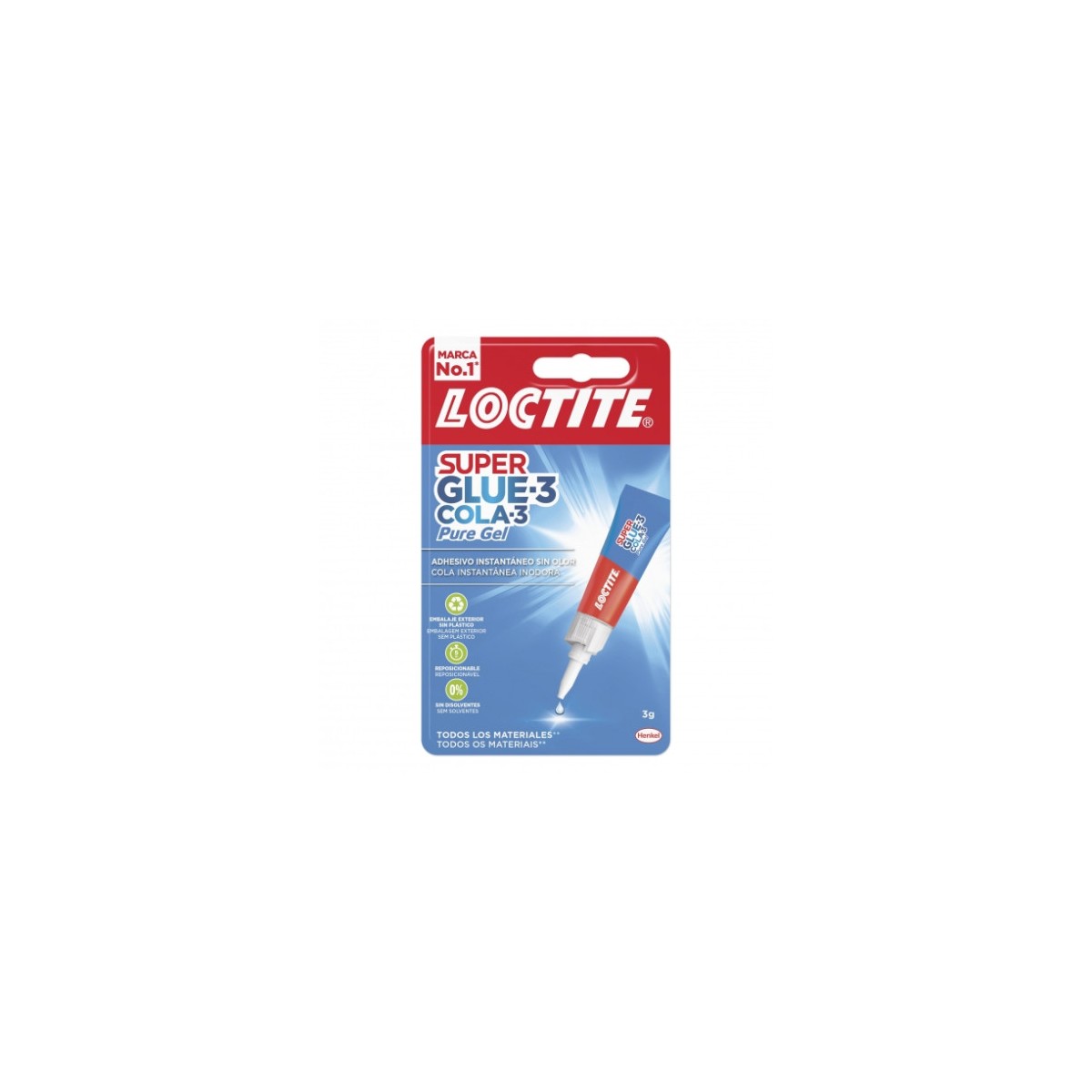 PEGAMENTO SUPER GLUE 3 PURE GEL 3GRS LOCTITE 2640971