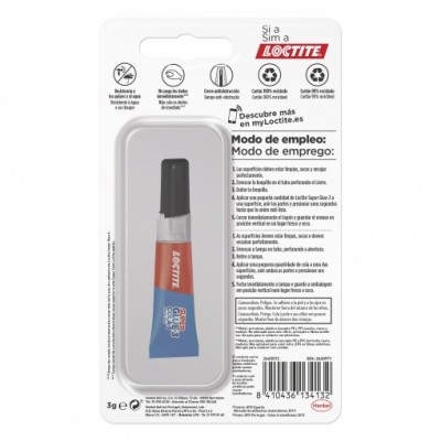 PEGAMENTO SUPER GLUE 3 PURE GEL 3GRS LOCTITE 2640971