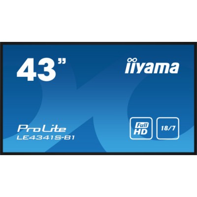 iiyama LE4341S B1 pantalla de senalizacion Pantalla plana para senalizacion digital 108 cm 425 LCD 350 cd m Full HD Negro 18 7