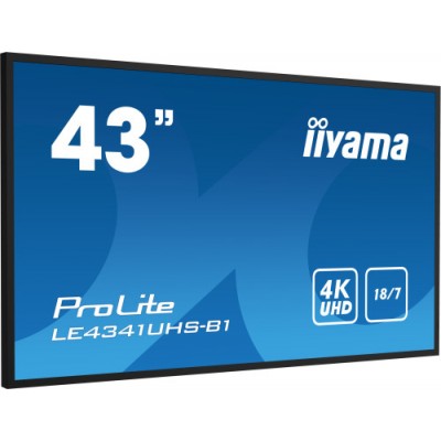 iiyama LE4341UHS B1 pantalla de senalizacion Pantalla plana para senalizacion digital 108 cm 425 LCD 350 cd m 4K Ultra HD Negro