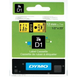 904-CINTA ROTULADORA D1 12MMX7M NEGRO/AMARILLO DYMO S0720580