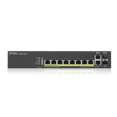 Zyxel GS2220 10HP EU0101F switch Gestionado L2 Gigabit Ethernet 10 100 1000 Energia sobre Ethernet PoE Negro