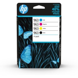 9067-HP Paquete de 4 cartuchos de tinta Original 963 negro/cian/magenta/amarillo