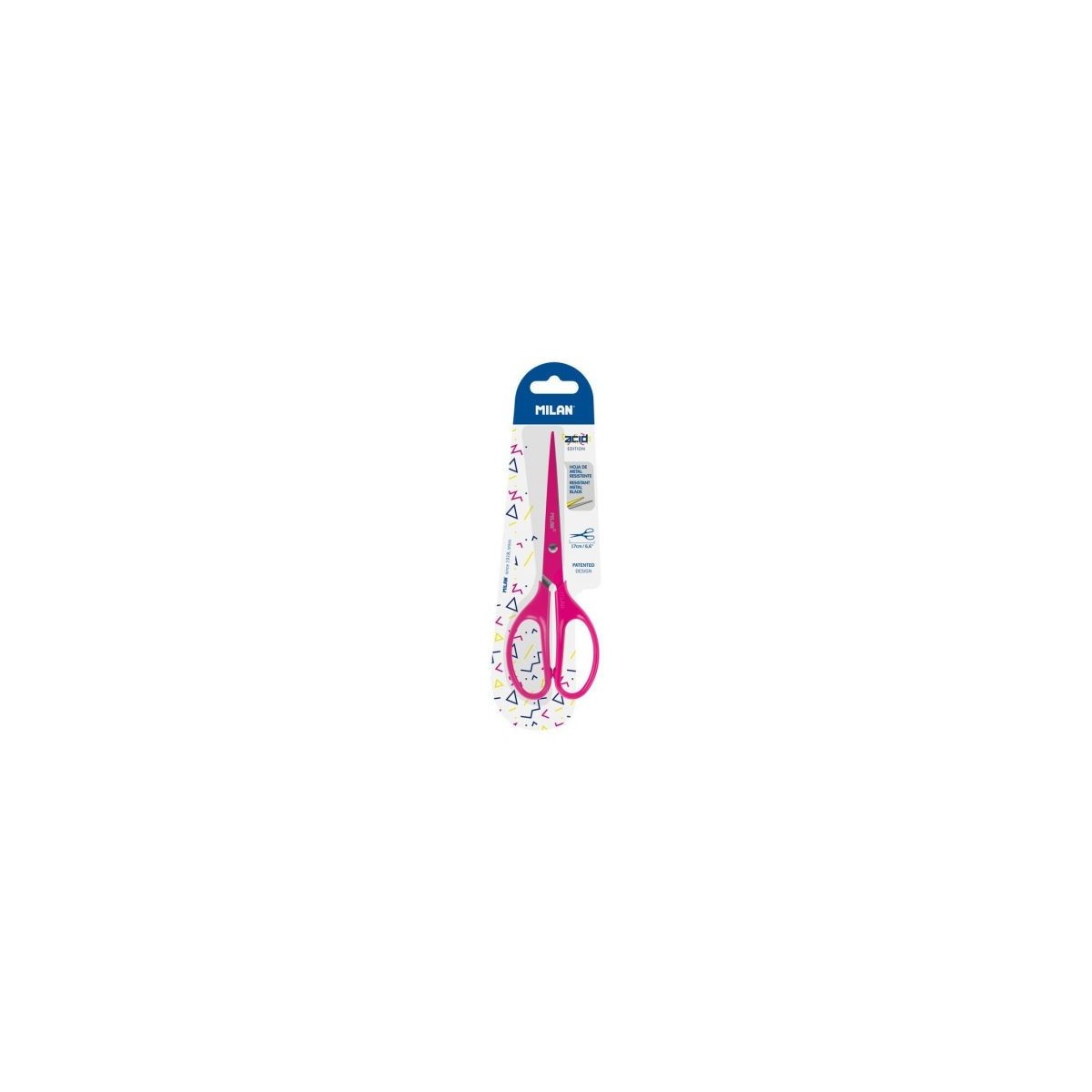 BLiSTER TIJERAS DE OFICINA ACID ROSA 17 CM NUEVO MILAN BWM10425P