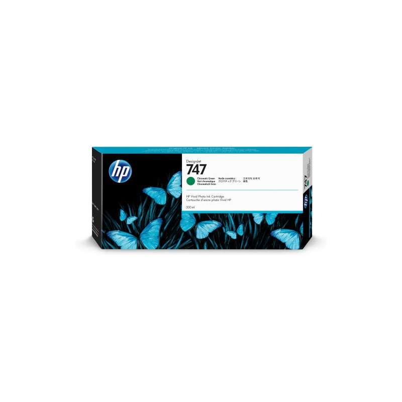 9119-HP Cartucho de tinta verde cromatica DesignJet 747 de 300 ml