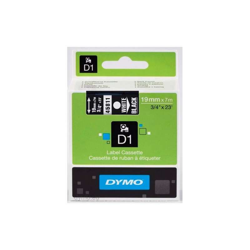 918-CINTA ROTULADORA D1 19MMX7M BLANCO/NEGRO DYMO S0720910 918-CINTA ROTULADORA D1 19MMX7M BLANCO/NEGRO DYMO S0720910