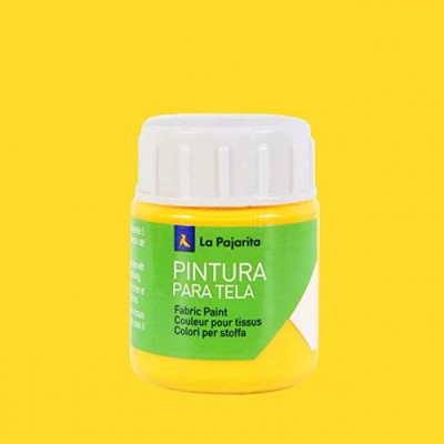 PINTURA PARA TELA TRANSPARENTE T 12 AMARILLO REAL 25ML LA PAJARITA 112871