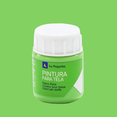 PINTURA PARA TELA TRANSPARENTE T 09 VERDE ESMERALDA 25ML LA PAJARITA 112471