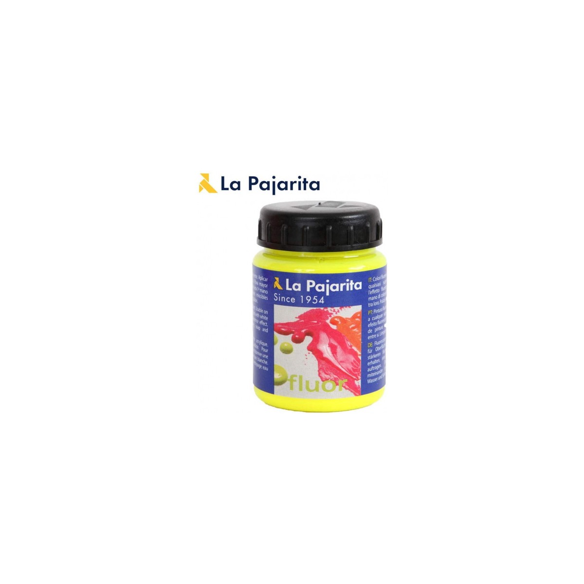 PINTURA FLUORESCENTE F 01 AMARILLO CANARIO 75ML LA PAJARITA 116716