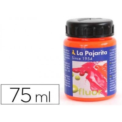 PINTURA FLUORESCENTE F 02 NARANJA75ML LA PAJARITA 116616