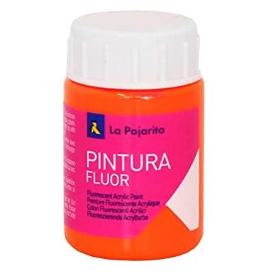 PINTURA FLUORESCENTE F 02 NARANJA75ML LA PAJARITA 116616