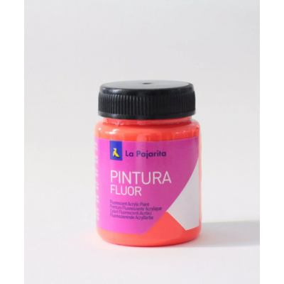 La Pajarita Pintura fluorescente f 03 rojo amapola