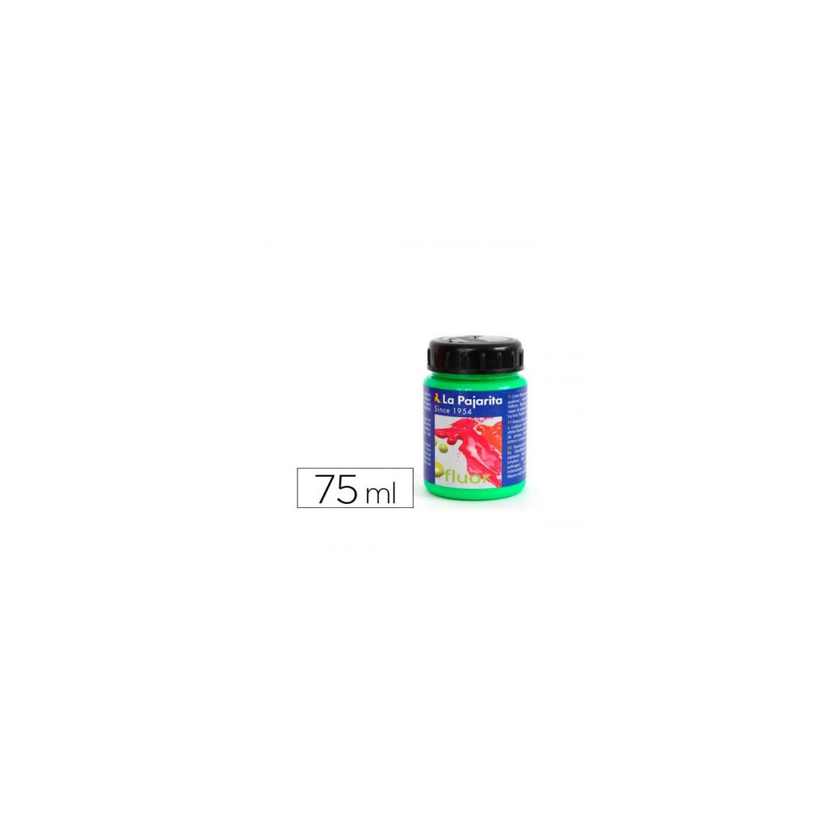 PINTURA FLUORESCENTE F 06 VERDE CESPED 75ML LA PAJARITA 116516