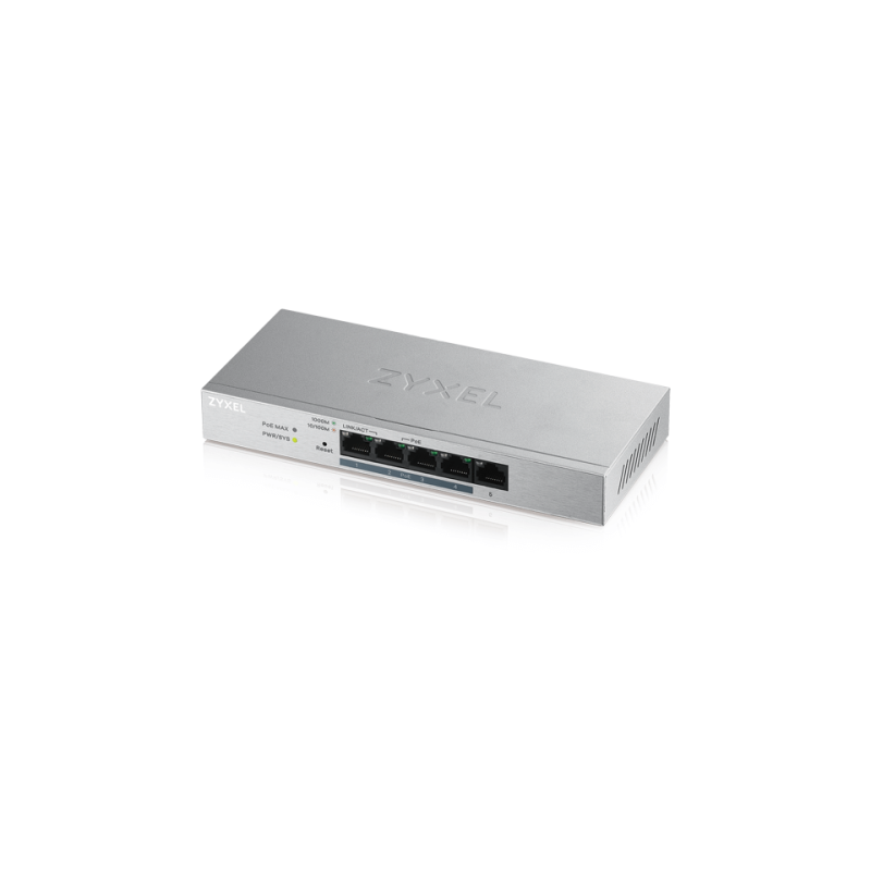 9233-Zyxel GS1200-5HP v2 Gestionado Gigabit Ethernet (10/100/1000) Energia sobre Ethernet (PoE) Gris