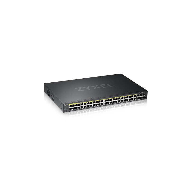 9262-Zyxel GS2220-50HP-EU0101F switch Gestionado L2 Gigabit Ethernet (10/100/1000) Energia sobre Ethernet (PoE) Negro
