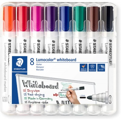 ESTUCHE 8 PZAS LUMOCOLOR WHITEBOARD MARKER 351 SURT STAEDTLER 351 WP8