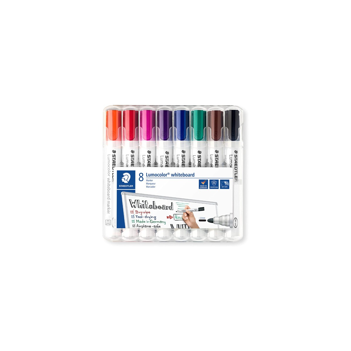 ESTUCHE 8 PZAS LUMOCOLOR WHITEBOARD MARKER 351 SURT STAEDTLER 351 WP8