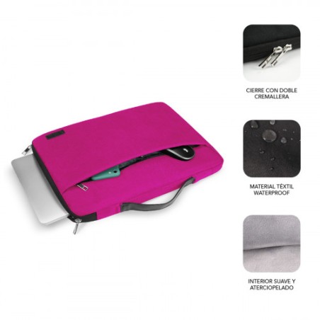 9299-SUBBLIM Funda Ordenador Elegant Laptop Sleeve 13,3-14" Pink