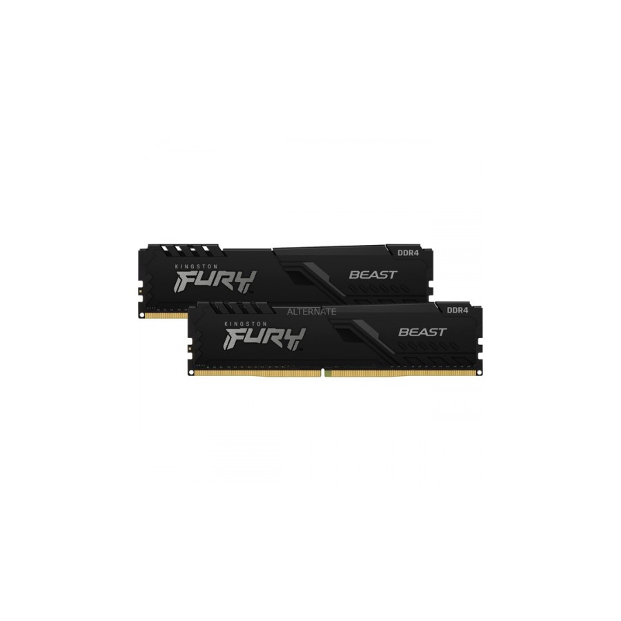 9327-MEMORIA KINGSTON FURY BEAST BLACK DDR4 64GB (KIT 2) 3200MHZ CL16 - KF432C16BBK2/64 9327-MEMORIA KINGSTON FURY BEAST BLACK DDR4 64GB (KIT 2) 3200MHZ CL16 - KF432C16BBK2/64