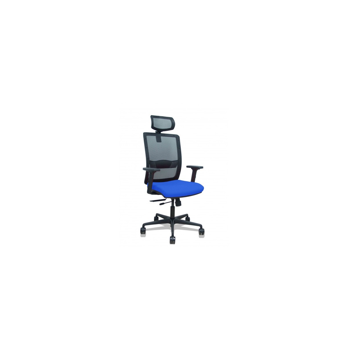 SILLA HACHES TRASLACK MALLA NEGRA ASIENTO BALI AZUL BRAZOS 2D RUEDAS 65MM CABECERO REGULABLE PIQUERAS Y CRESPO 395TKM840B229B2D