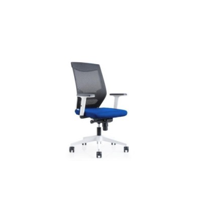 SILLA DE OFICINA TAPIZADO EN TELA SISTEMA DE INCLINACIoN SINCRO COLOR DEL ASIENTO AZUL Y RESPALDO NEGRO ROCADA 908W 3