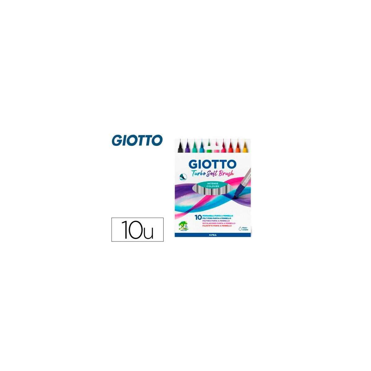 ESTUCHE 10 UDS TURBO SOFT BRUSH GIOTTO F426800