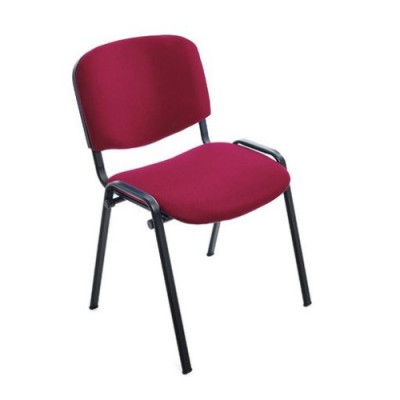 SILLA CONFIDENTE ESTRUCTURA DE TUBO METaLICO RESPALDO Y ASIENTO TAPIZADOS COLOR BURDEOS ROCADA 965 2