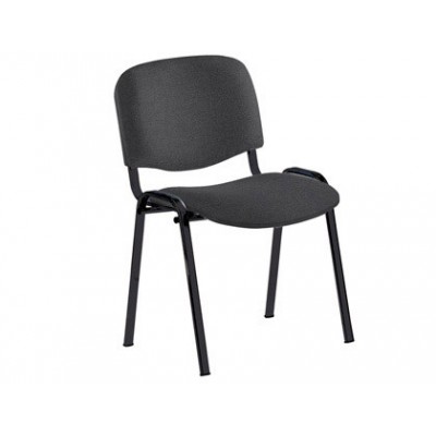 SILLA CONFIDENTE ECONoMICA ESTRUCTURA DE TUBO METaLICO RESPALDO Y ASIENTO TAPIZADOS COLOR NEGRO ROCADA 965 4