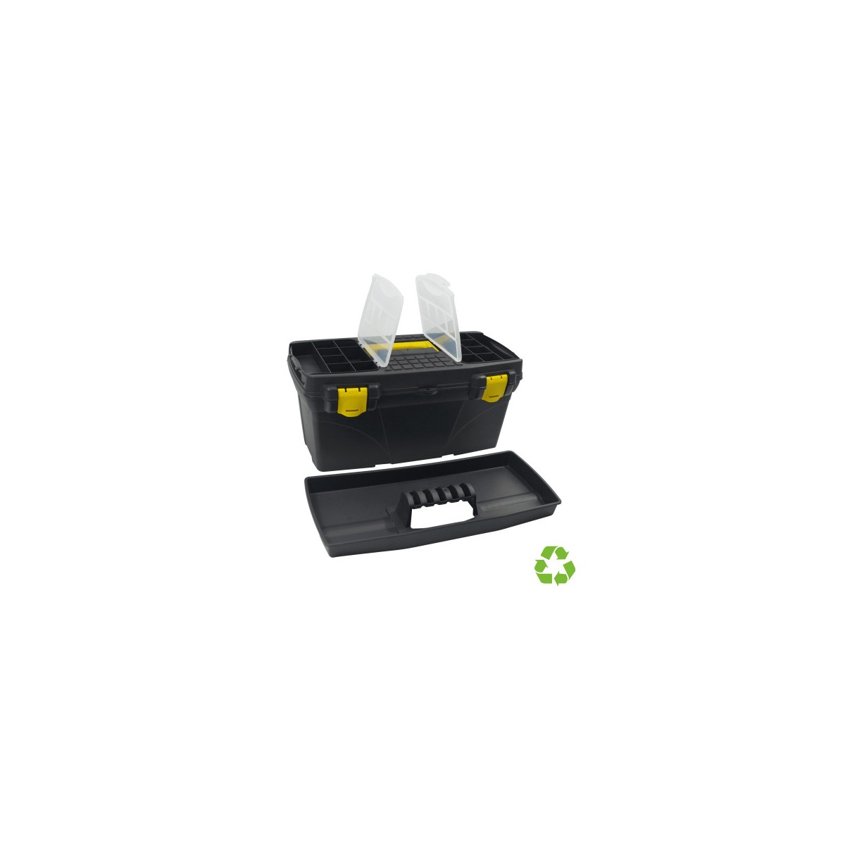 CAJA SOSTENIBLE PARA HERRAMIENTAS 19X39X18CM PP NEGRO ARCHIVO 2000 CP14901139 NE