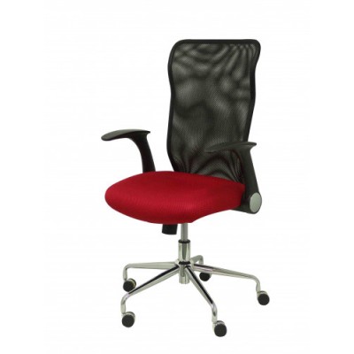 SILLA MINAYA RESPALDO MALLA NEGRO ASIENTO 3D ROJO PIQUERAS Y CRESPO 4031RJ