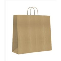 9543-BOLSA PAPEL CON ASAS KRAFT MARRON S 24X10X32 CM BISMARK 329837