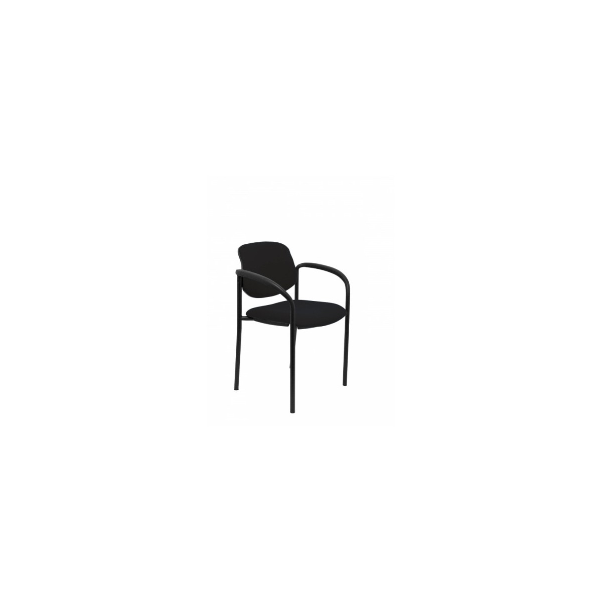 SILLA FIJA VILLALGORDO BALI NEGRO CHASIS NEGRO CON BRAZOS PIQUERAS Y CRESPO 27NBALI840CB