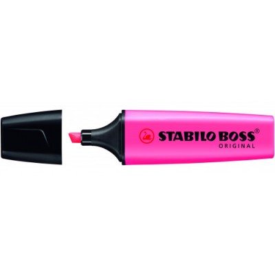 MARCADOR FLUORESCENTE BOSS ORIGINAL TRAZO 2 5MM ROSA STABILO 70 56