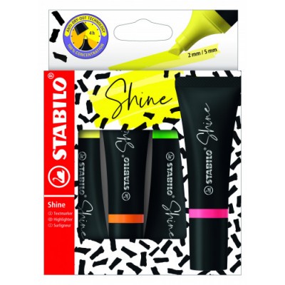 ESTUCHE 4 SHINE COLORES SURTIDOS STABILO 76 4