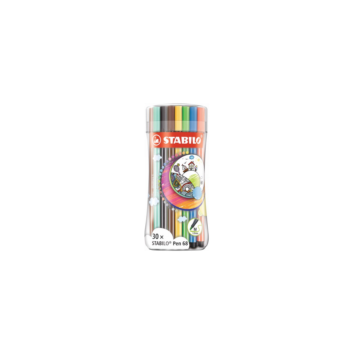 STABILO Pen 68 rotulador Medio Multicolor 30 piezas