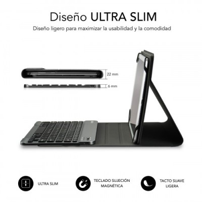 SUBBLIM Funda con Teclado KEYTAB PRO BLUETOOTH 101 Grey