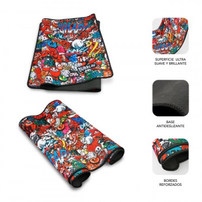 SUBBLIM Alfombrilla Raton Graffiti XL Mouse Pad