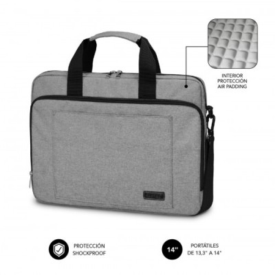 SUBBLIM Maletin Ordenador Air Padding Laptop bag 133 14 Grey