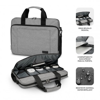 SUBBLIM Maletin Ordenador Air Padding Laptop bag 133 14 Grey