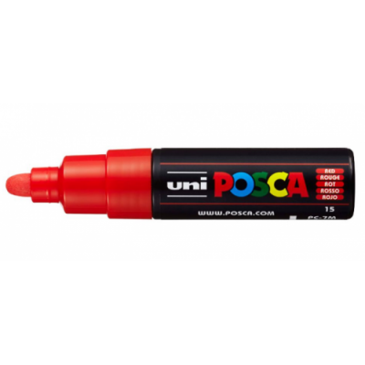 ROTULADOR NO PERMANENTE 45 55MM PC 7M ROJO UNI BALL 228353000